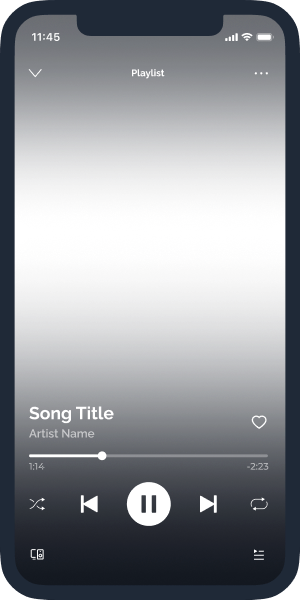 Spotify mobile app interface showing a Canvas looping video playing behind a track