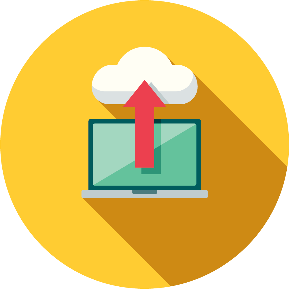 Upload icon representing file uploading