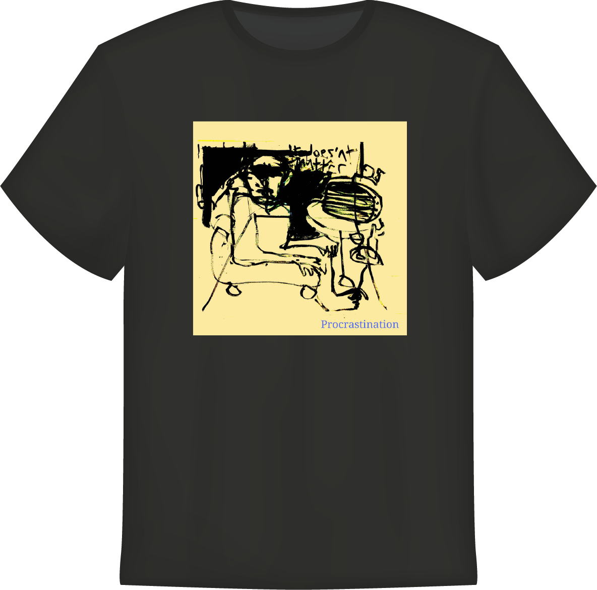 Custom print-on-demand t-shirt featuring artist album artwork