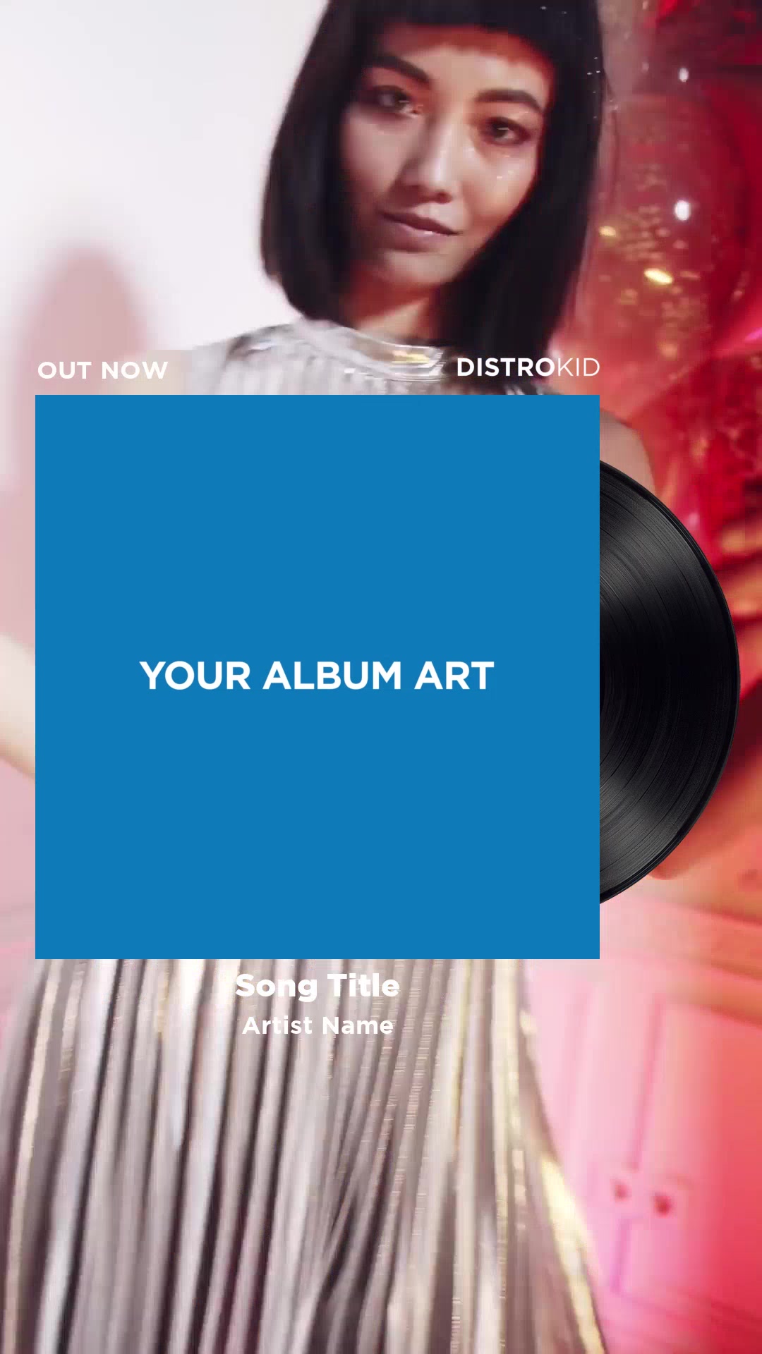 Mesmerize-themed Mini Video template thumbnail showing a hypnotic swirling visual