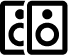illustration black speaker