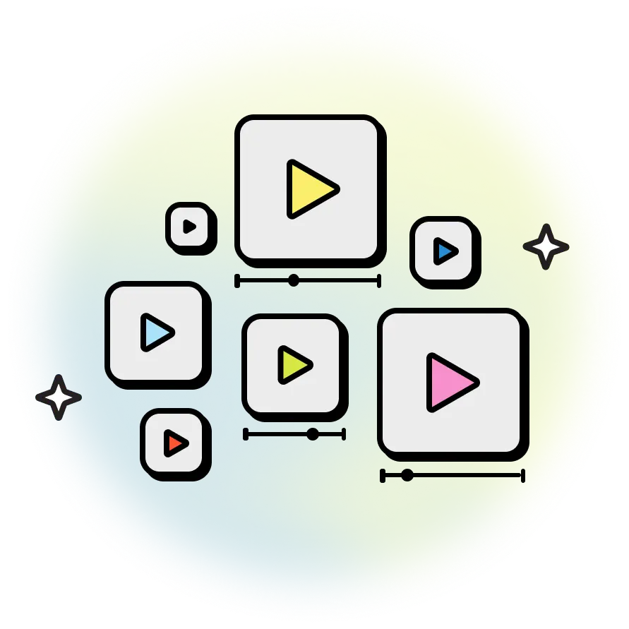 Several play buttons